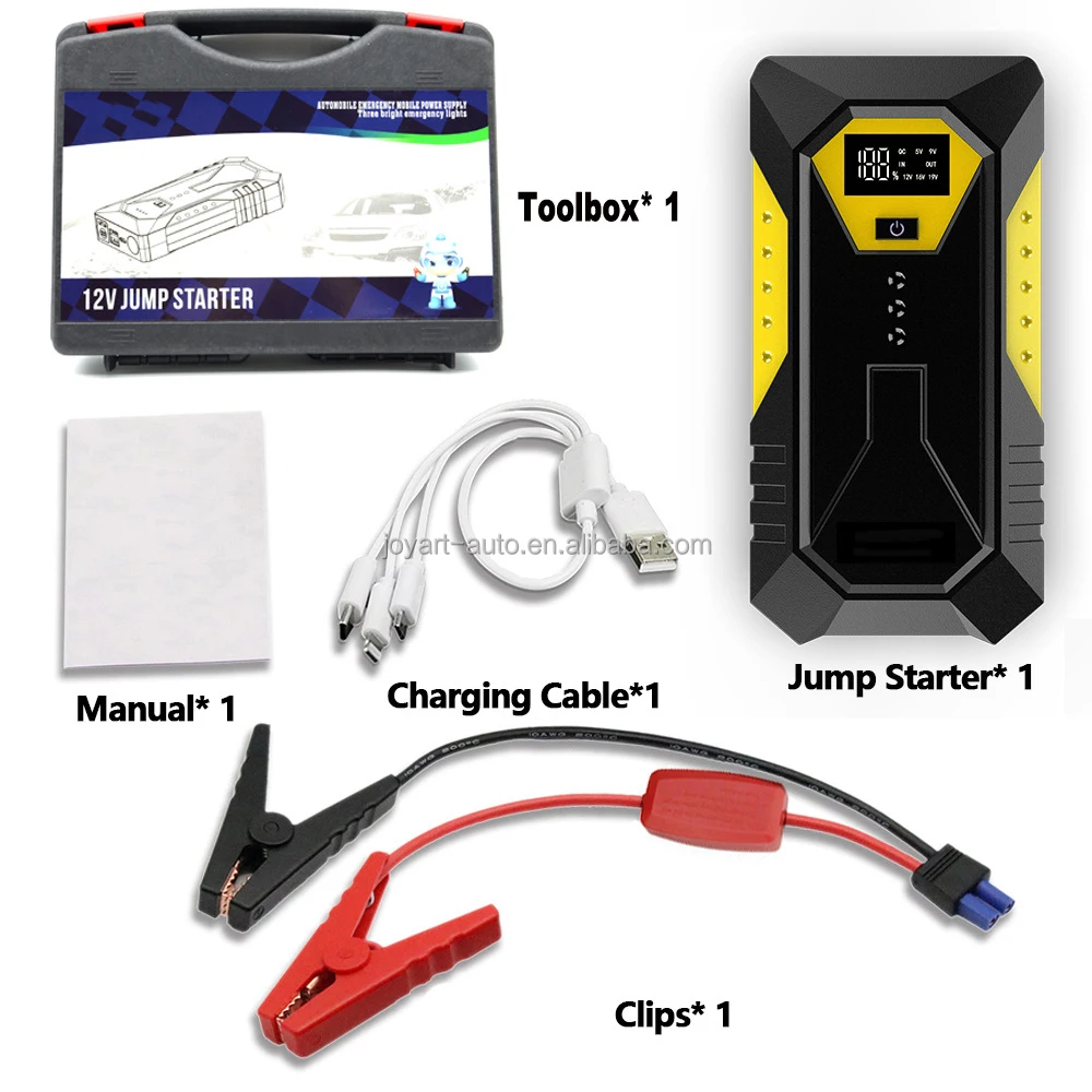 Hot sale mobile phone charging jump starter with air compressor multi-function jump starter