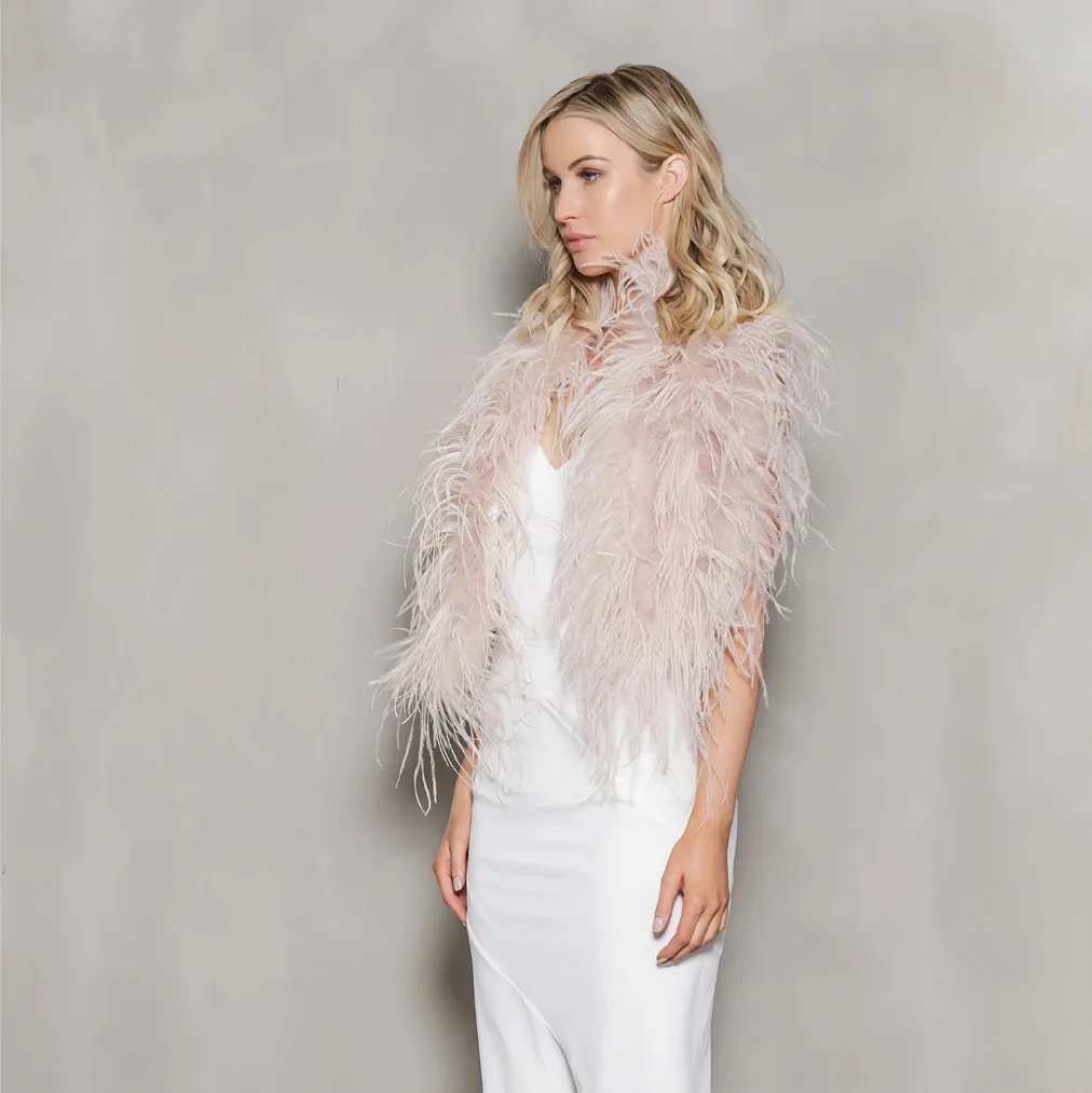 Factory Wholesale High Quality Ostrich Feathers Boa Fur Scarf