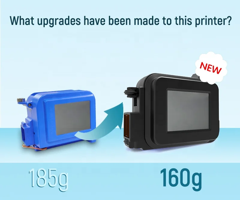 MINI Handheld Printer 12.7mm Time Date Counter QR code Bar code LOGO tij printer Chinese English