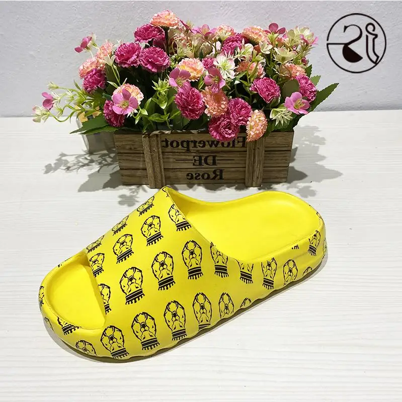 Custom EVA slippers simple prints colorful lion king couple outdoor yeezy slides men casual slippers