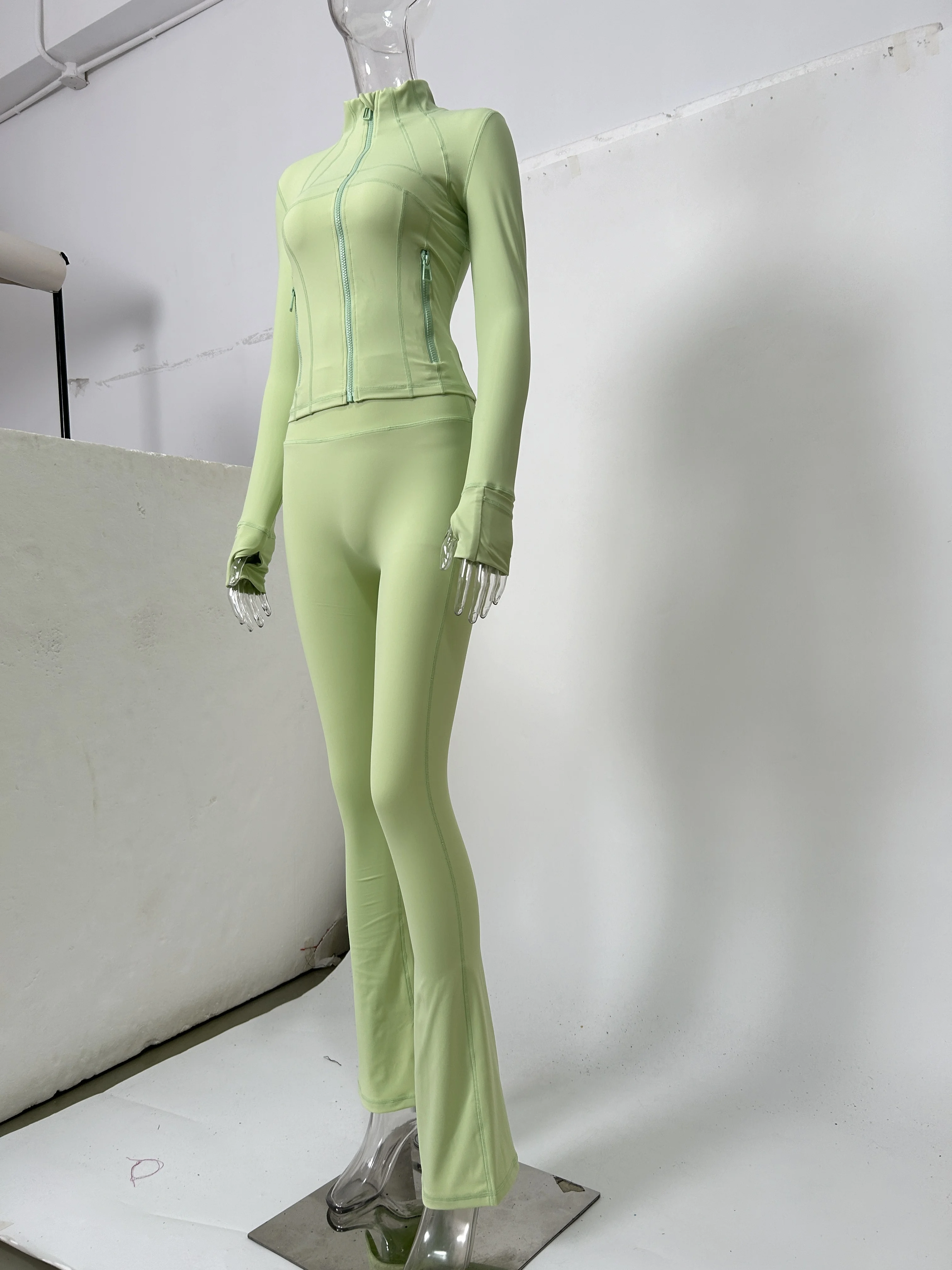 Two Piece Yoga Set Zipper Jacket High Waist Shorts Sets Workout Yoga Clothes for Women Gym Athletic Clothing Set