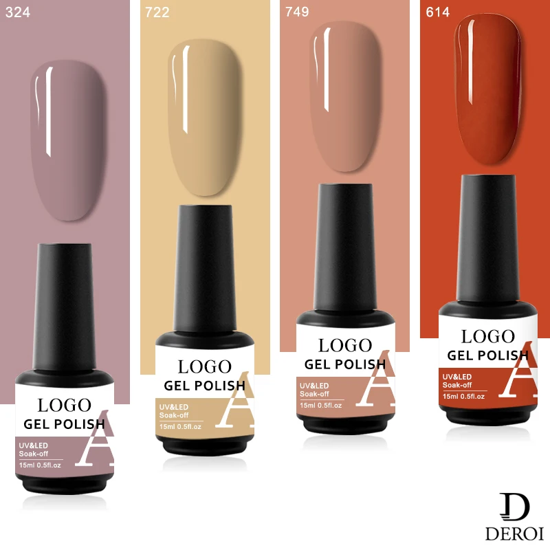 УФ-лак для ногтей Deroi HEMA Free с насыщенной пигментацией одноэтапный Цветной Гель-лак по низкой цене