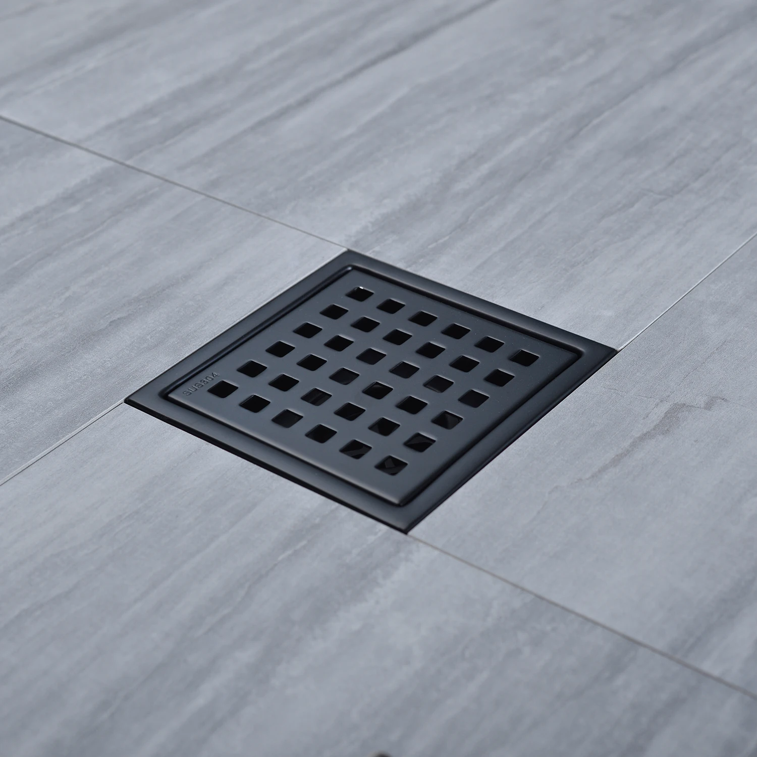 111MM Black Shower Drain Floor Shower Drain Stainless Steel Shower Drainage For Bathroom Waste Grate Large Flow