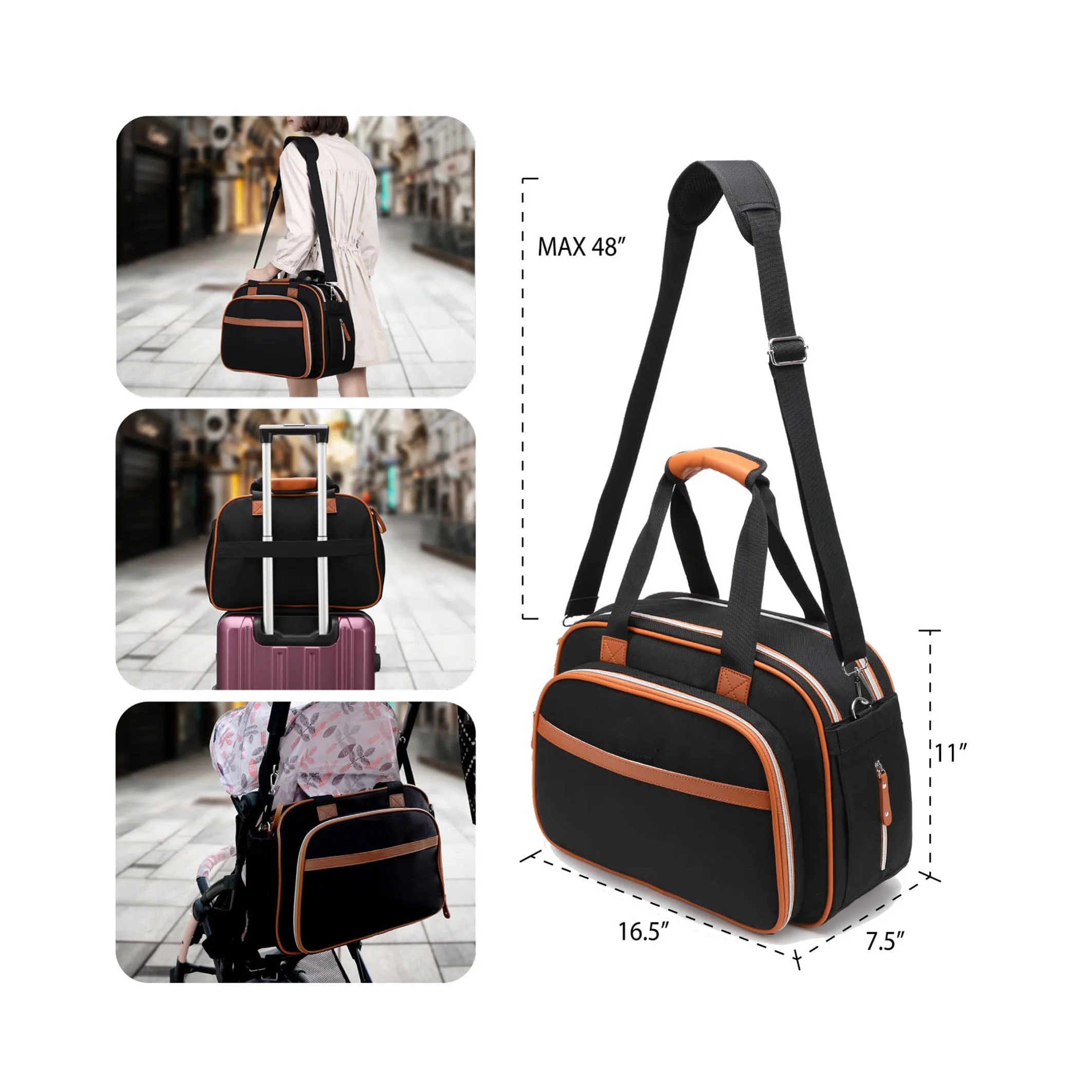 Многофункциональная сумка для подгузников от производителя, водонепроницаемая сумка для подгузников с пеленальным ковриком, портативная многоразовая сумка-тоут для подгузников