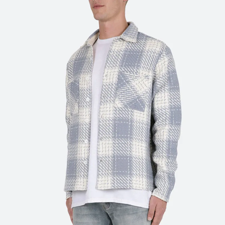 China wholesale custom classic button up heavy plaid flannel shirt