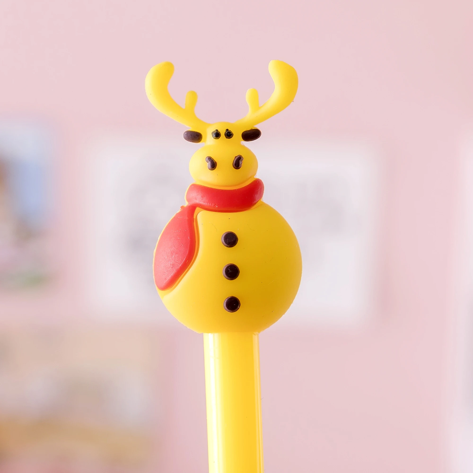 Creative Stationery Christmas Gift Reward Plastic Doll Gel Pen Silicone Material Soft Rubber Smooth Continuous Ink Writing Pen