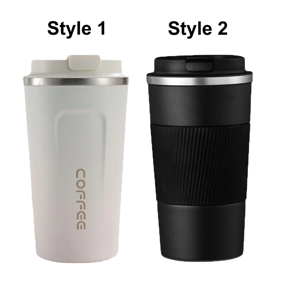 Double Wall 18/8 Stainless Steel Thermos Spill Proof Travel Cups 380ml 510ml Stainless Steel Vacuum Tea Coffee Travel Mug