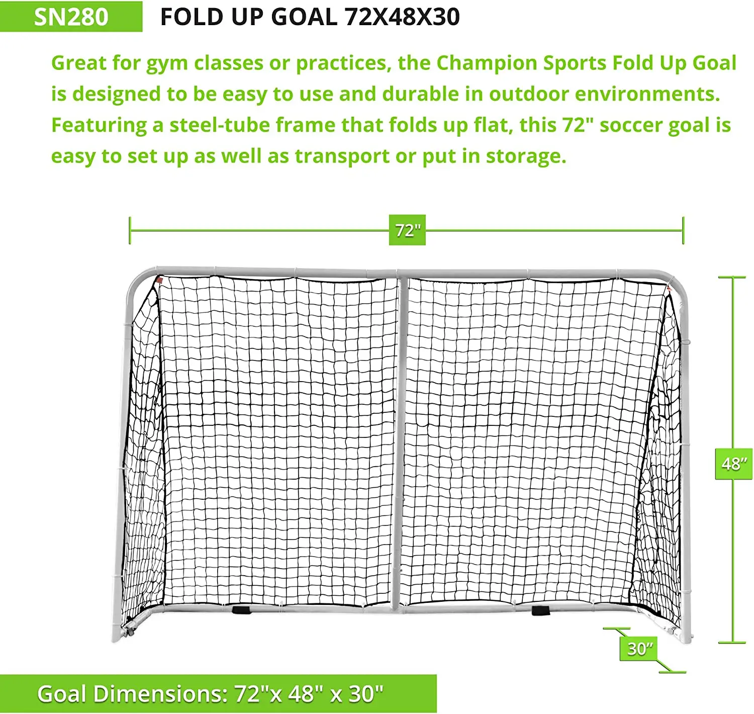 Fold Up Portable Soccer Goal Net for Adult Child Garden Outdoor Sports