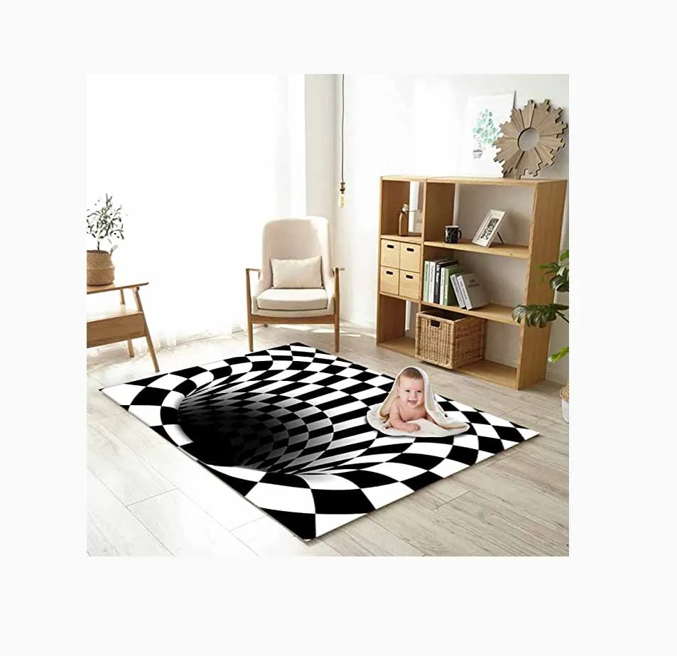 free sample 2022 Illusion Doormat Christmas Decoration Non-Slip Doormat 3D Visual Illusion Carpet