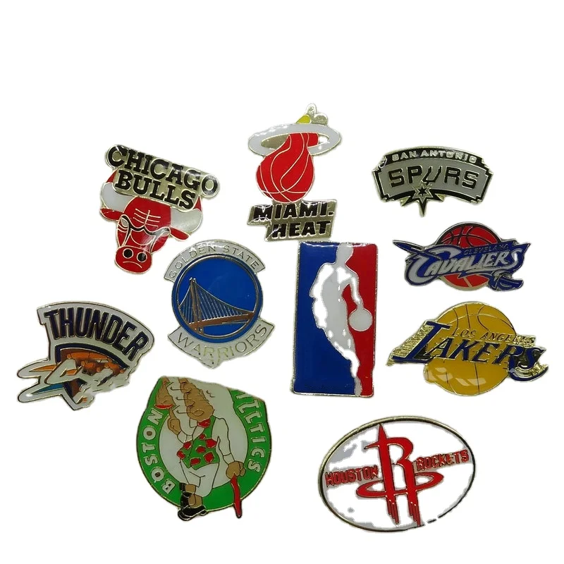Designer Cool Creative World Nba Teams Alloy Brooch Hat Pin Character Badge Pin Trinket Pin For Hat