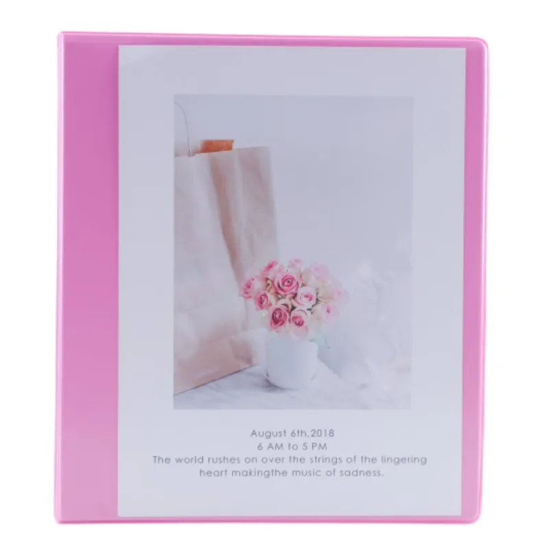 Custom mass low price save documents bills store data sort summarize multicolor letter Size 3 Rings PVC  Cardboard Binder Folder