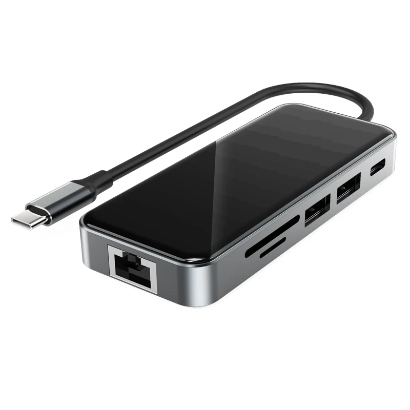 High Quality 10 In 1 USB C&DP Docking Station 4K High-Definition Multimedia Interface Port SD/TF Card High Speed USB Hub