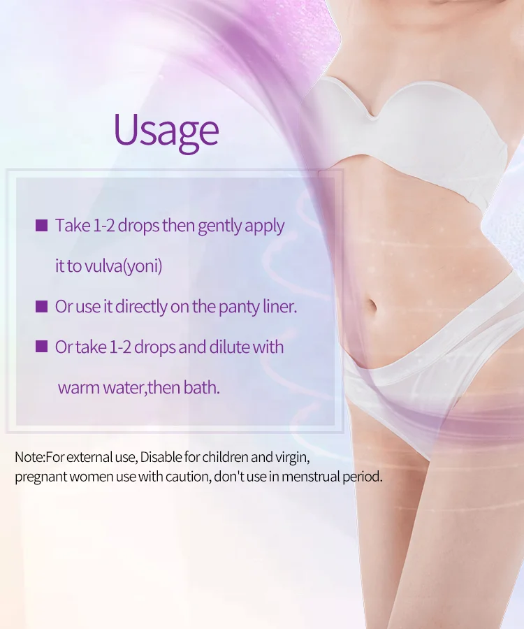 private label Feminine Natural Herbs Yoni  Essential Oil Female Care Vagina oil for Anti Itch Remove Odor woman care