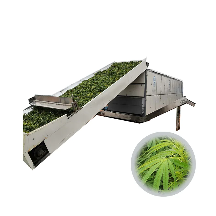 green peas drying machine Hemp leafy and Stem Separator food drying equipment