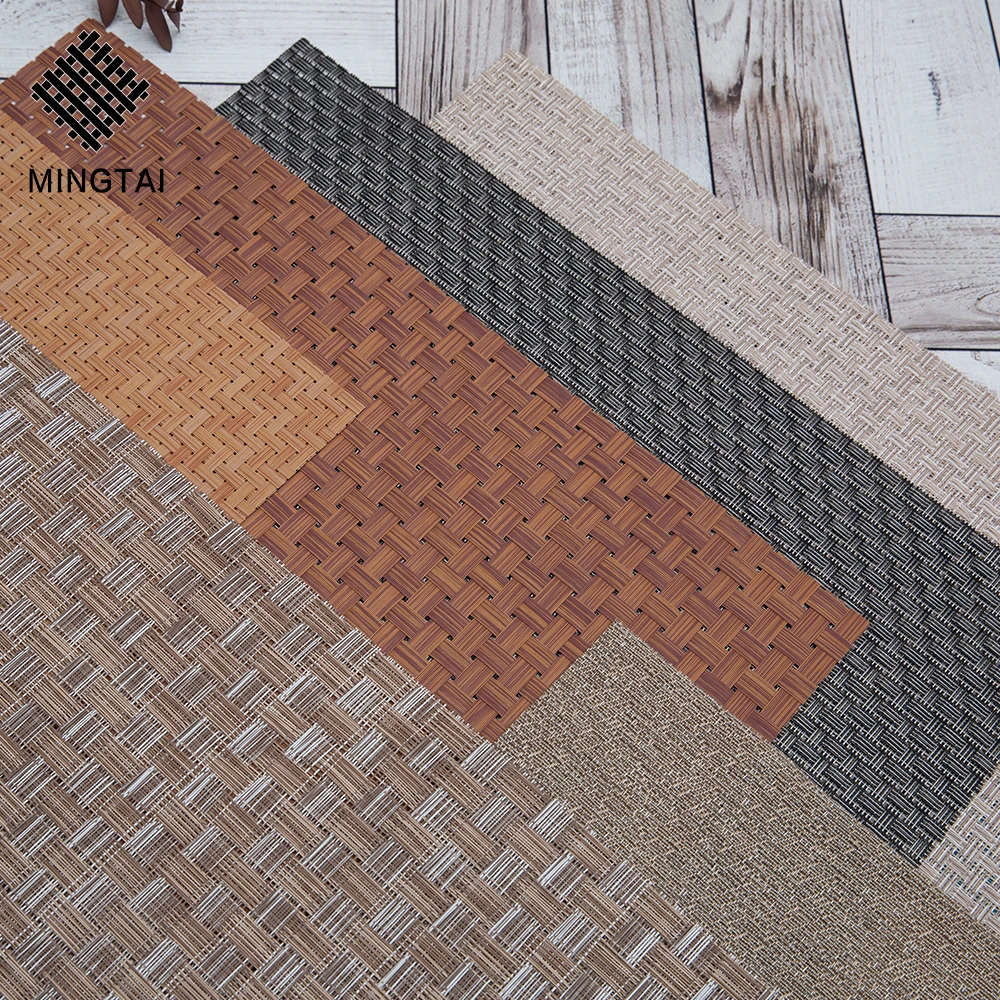 Kitchen place mat Eco-Friendly Woven  PVC Placemats  Braided  Placemats Customized Table Mat
