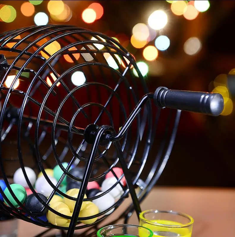 6 Different Color Shot Glasses 6 Color Balls Metal Cage Drunk Drinking Bingo Game Set for Adult Fun Beer Drinking Game Party