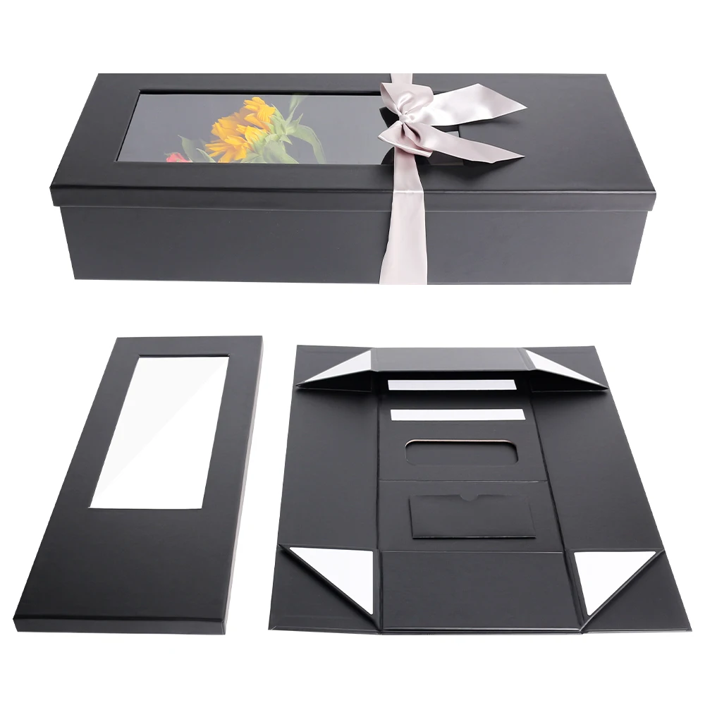 Custom huge flower packaging with transparent window