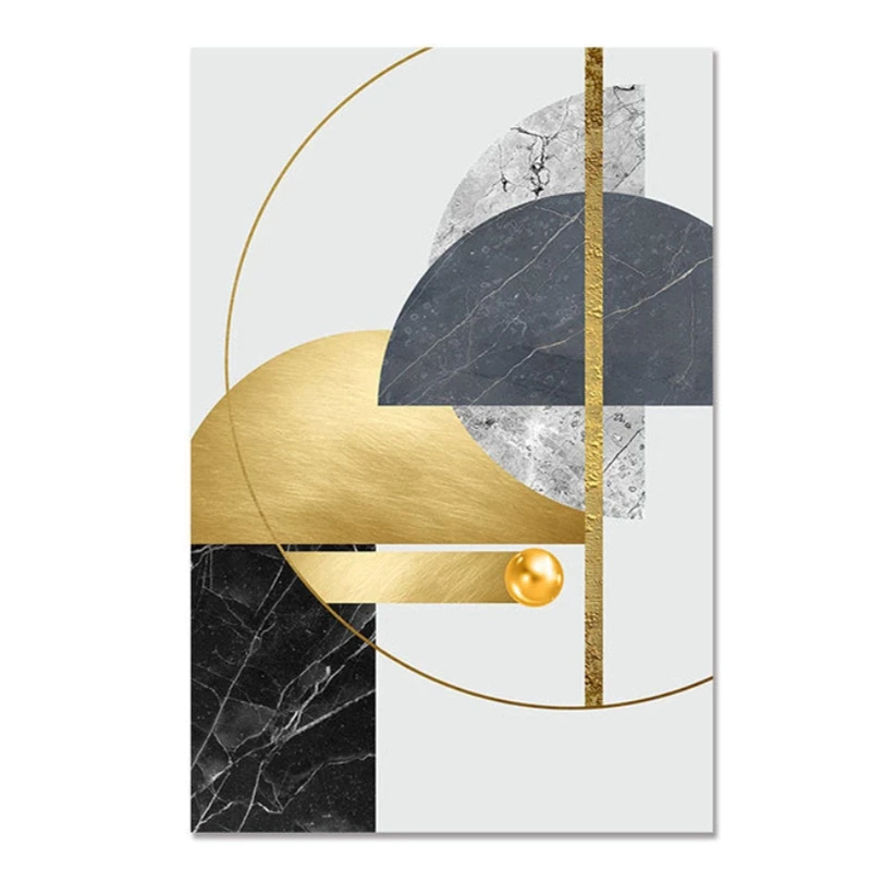 XIngcheng OEM Minimalist Line Modern Wall Paintings Art Picture Geometry Posters Wall Art Abstract Canvas Painting Poster