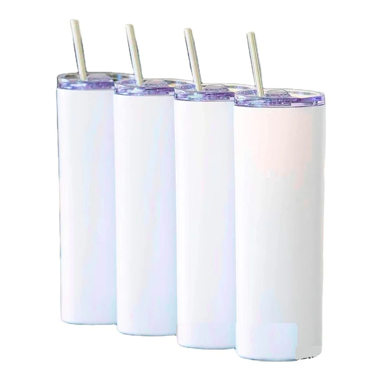 Double wall Stainless Steel Blank 20oz Sublimation Tumbler Straight Lid Warmer Cup