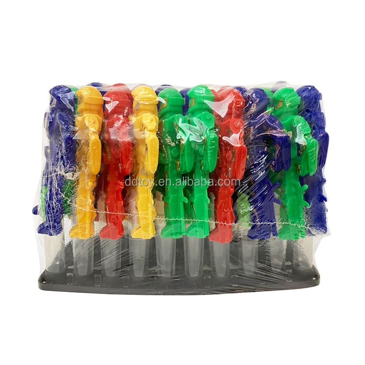 Plastic Robot Toys With Empty Candy Tube for Candy Package