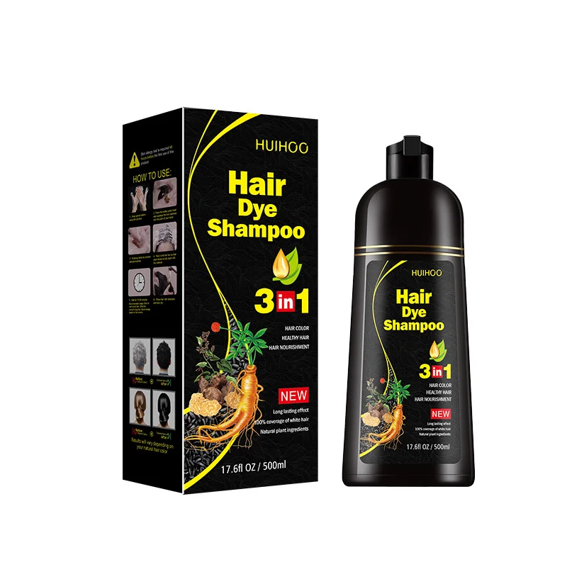 permanent organic natural herbal color shampoo hair dye