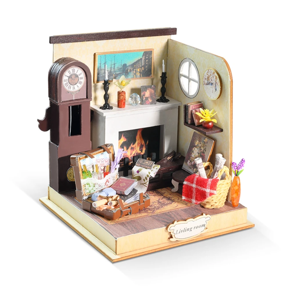 IIECREATE DIY Kit Wholesale Wooden Architecture Assemble Handmade Dolls Fashion Toys High Quality Model Accessories Doll House