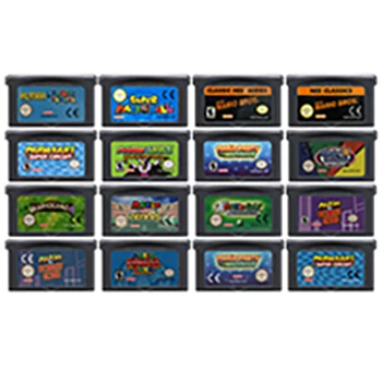 Video Game Cartridge 32 Bit Game Console Card for GBA MarioD Games Series