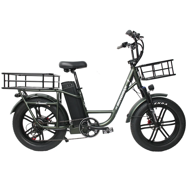 Wholesale MINGMAX Cargo Ebike 500W Long Range City Ebike Fat Tire Electric Delivery Bike E Bicycle