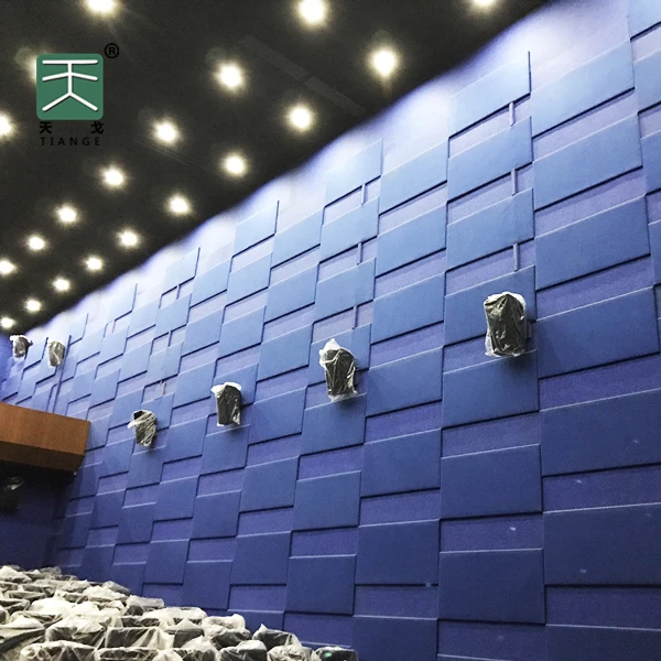 TianGe high effectively Clothing sound proof pad room hotel fabric sound absorbing acoustic wall panels for cinema