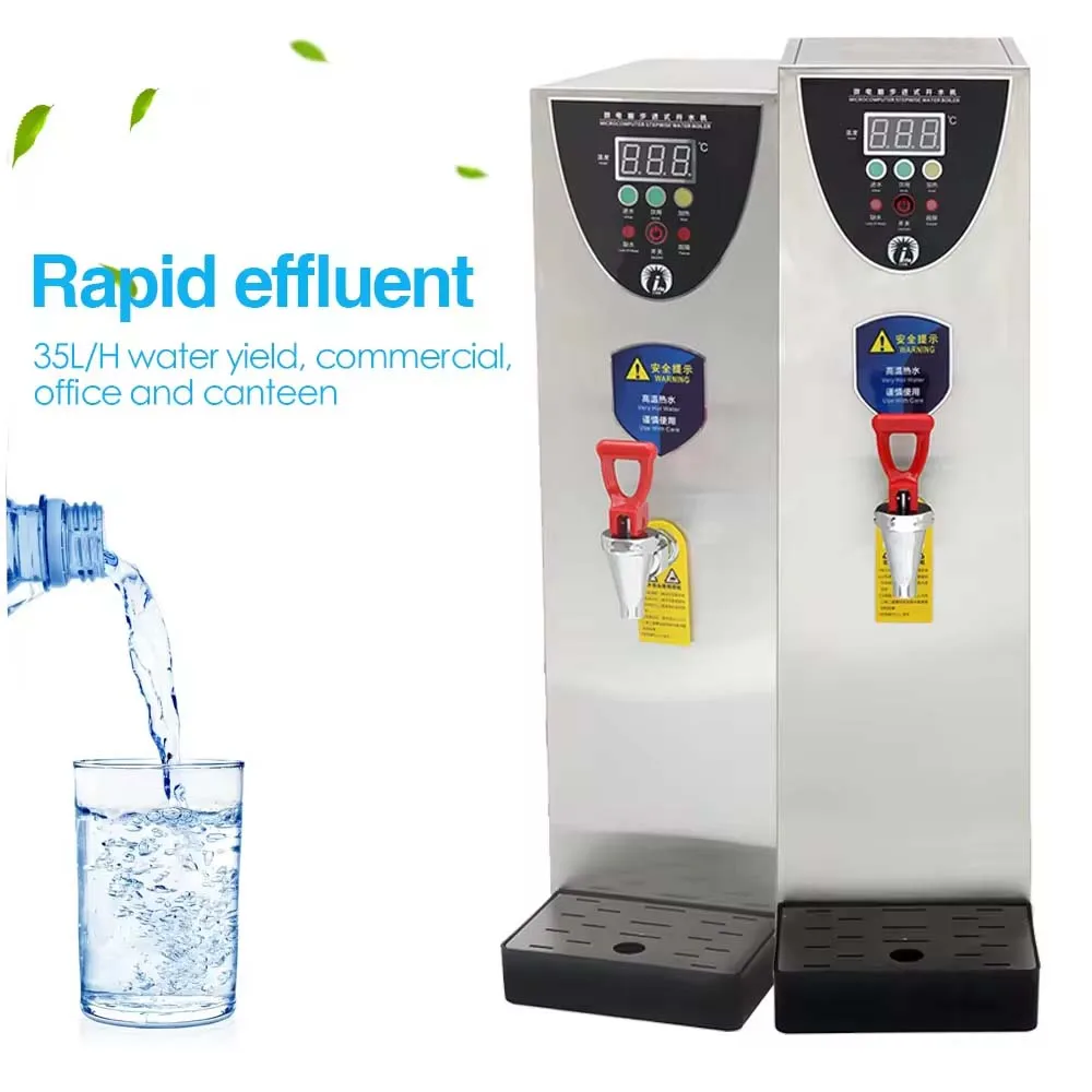 Xeoleo 10L Hot Water dispenser Commercial Hot Water machine 35L/H Stainless steel Water boiler for bubble tea shop 2500W