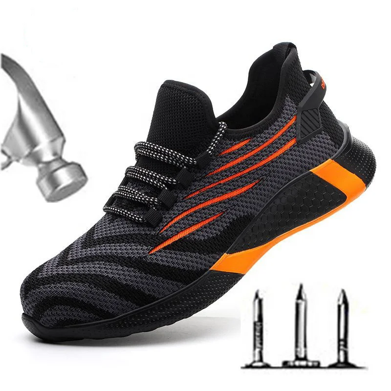 wholesale mens fashion safety shoes lightweight and breathable protective factory work shoes for men safety shoes price OEM ODM