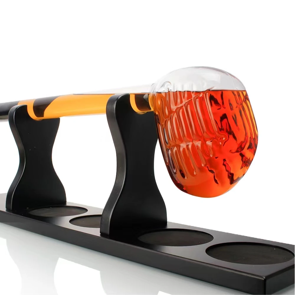 Golf clubs Shape  borosilicate drink bottle vodka whiskey rum gin glass bottle with glass cork golf clubs glass whisky decanter