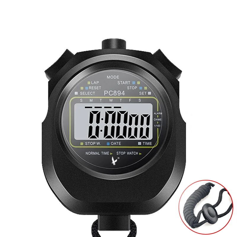 Professional Digital Sports Stopwatch Chronograph Timer with wristband cheap