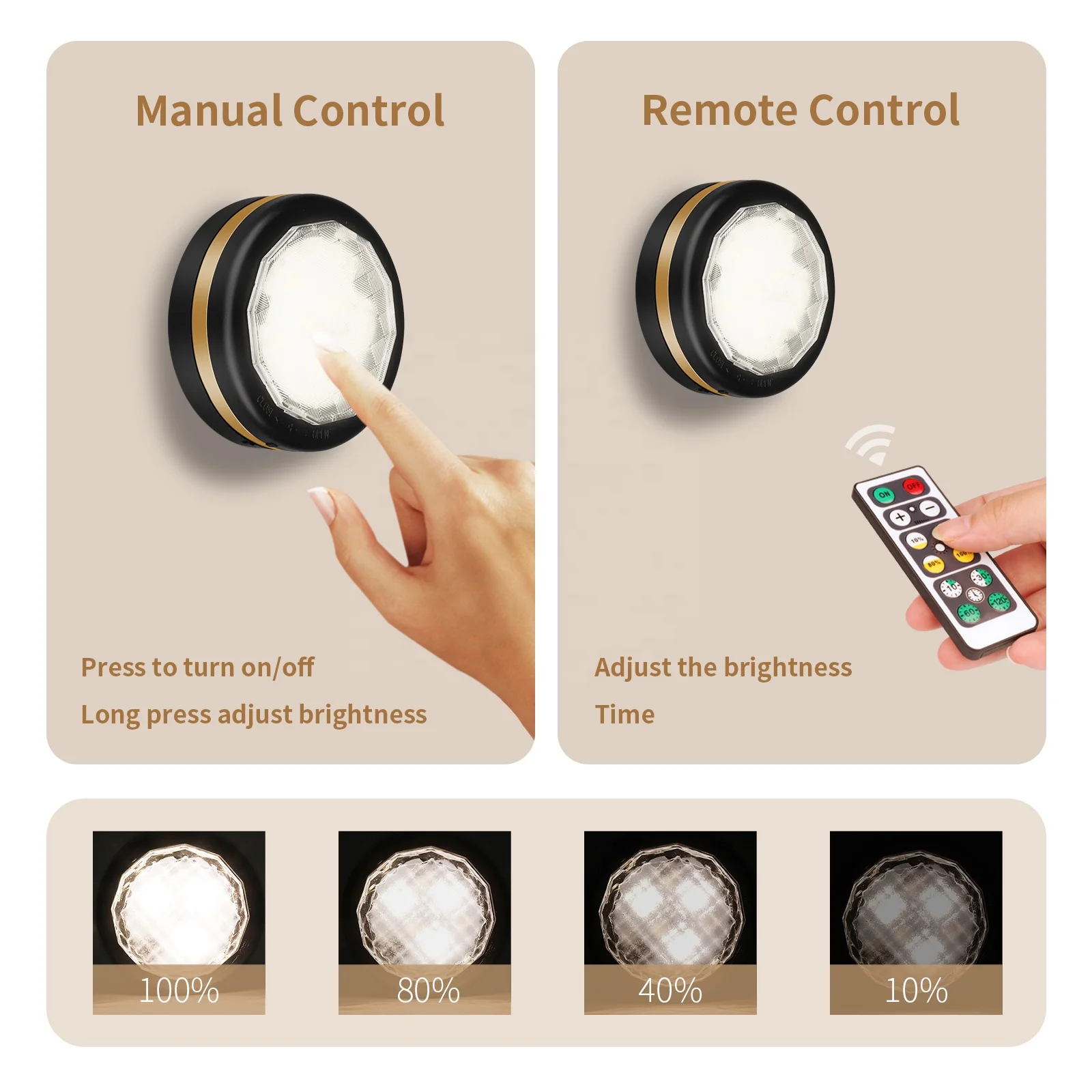 New Arrival Wireless Night Color Lighting Tool With 3 Adjustable Brightness Small Night Lights Battery Atmosphere Light