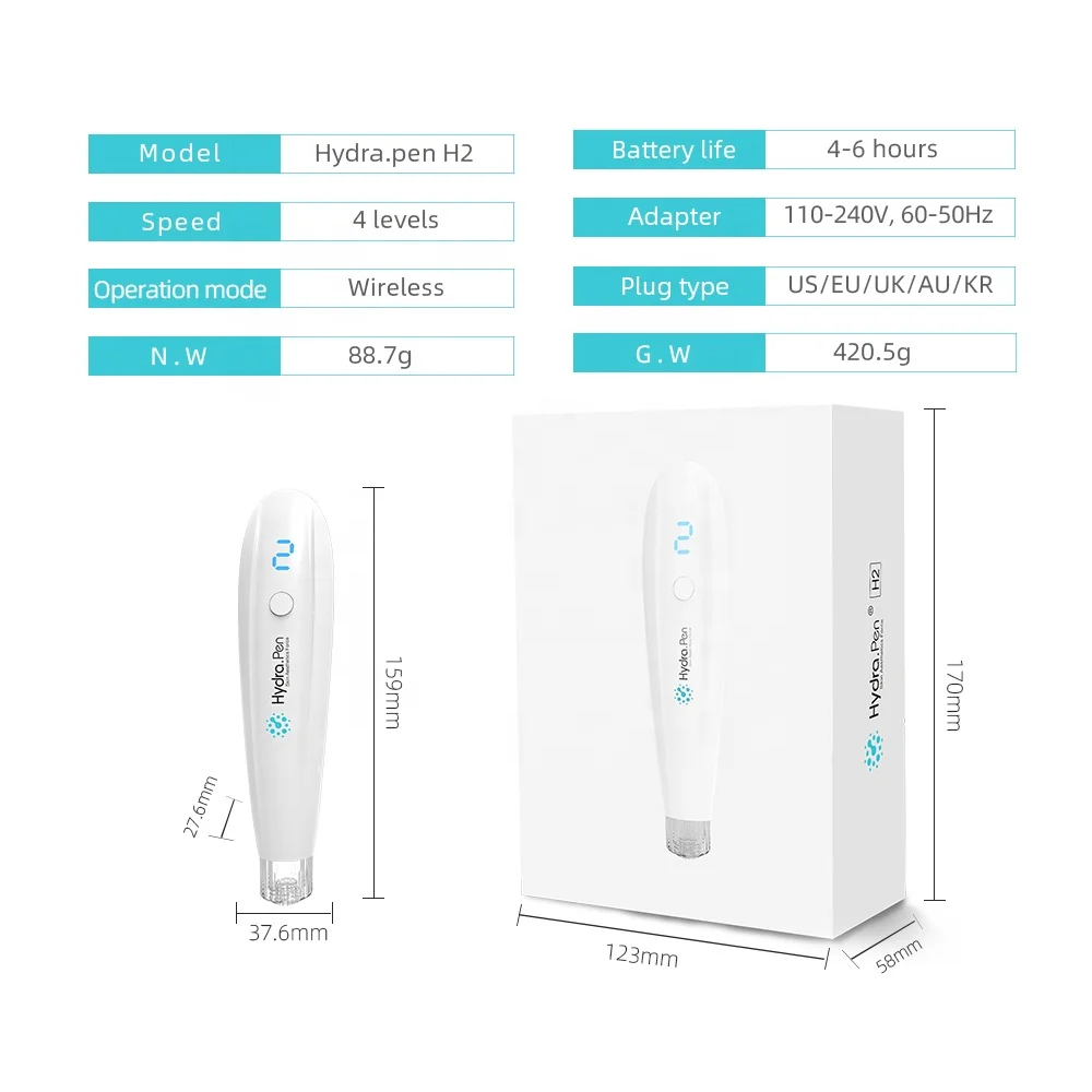 YanYi Dr Pen Hydra Pen H2, автоматический аппликатор сыворотки, беспроводная ручка для мезотерапии