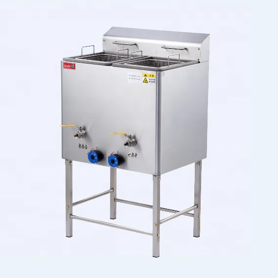 2 Tank 2 Basket used gas deep fryer commercial
