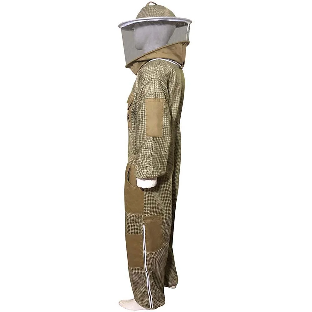 hot selling custom made beekeeping ventilated mesh 3 layer bee suit