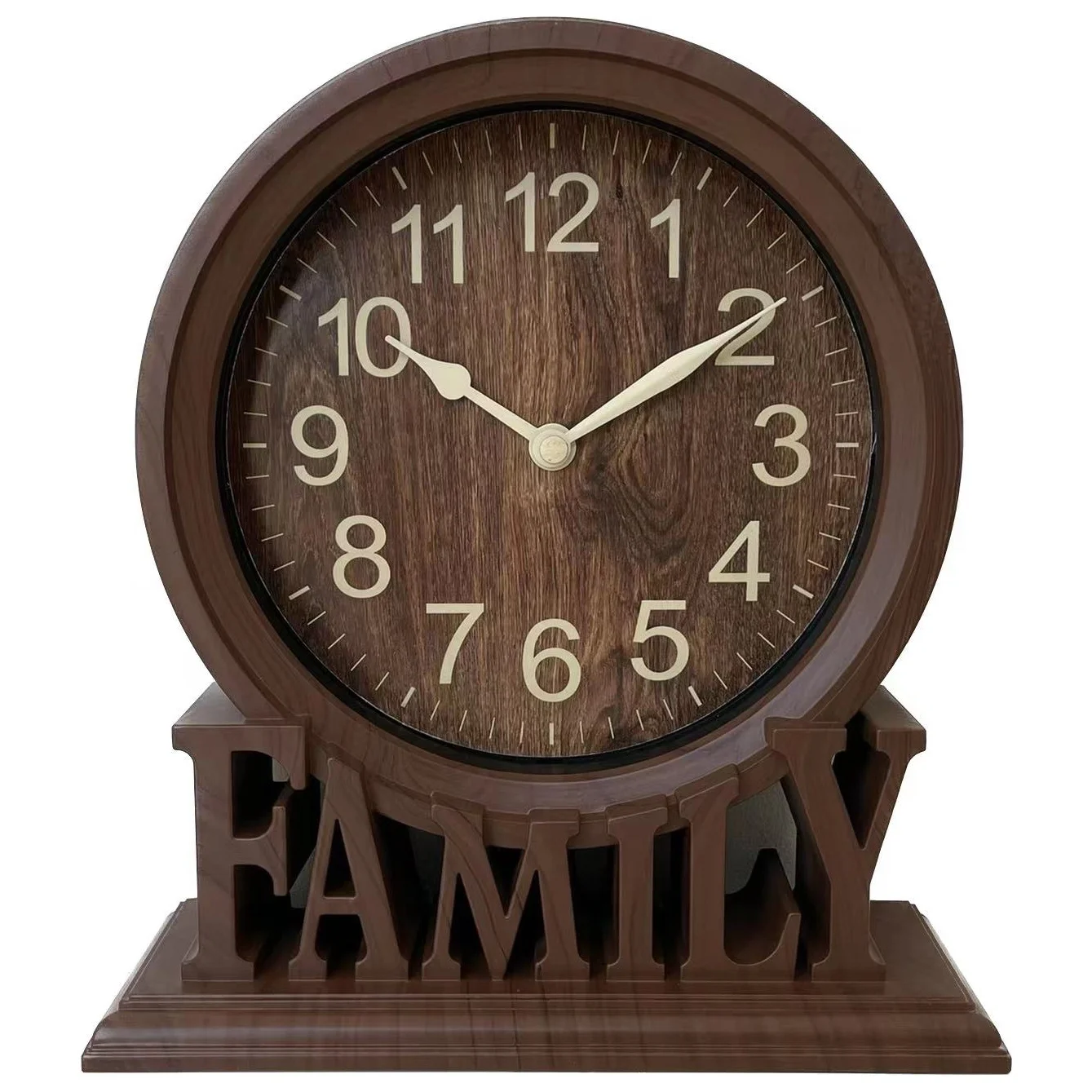 Семейные настольные часы с одним словом настольный орнамент 3 цвета деревянные пластиковые для офиса и дома