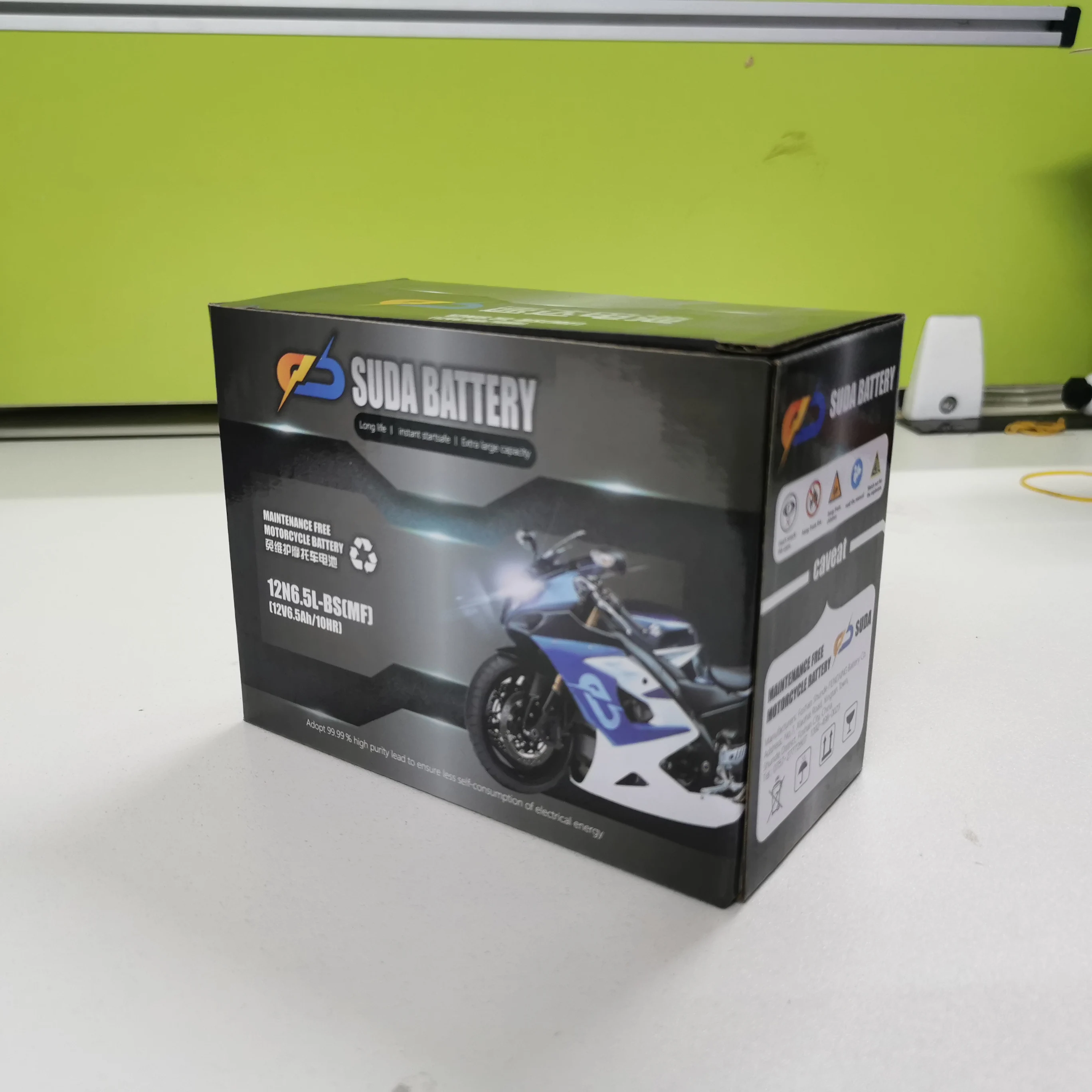 Factory Wholesale High quality  high capacity   YT6.5L-BS  12V6.5Ah Motorcycle battery exide battery