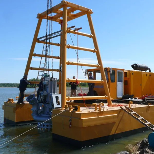 sand dredger small sand barge suction jet dredging machine submersible slurry pump chemical slag mud stone pump