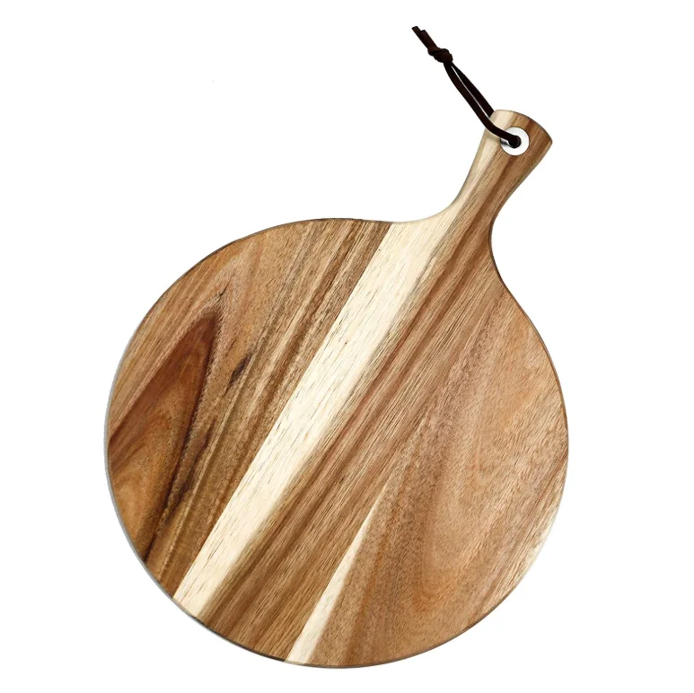 14 Wooden Pizza Paddle, Serving Board for Pizza, Cheese, Meat Acacia Wood Pizza Peel For Kitchen
