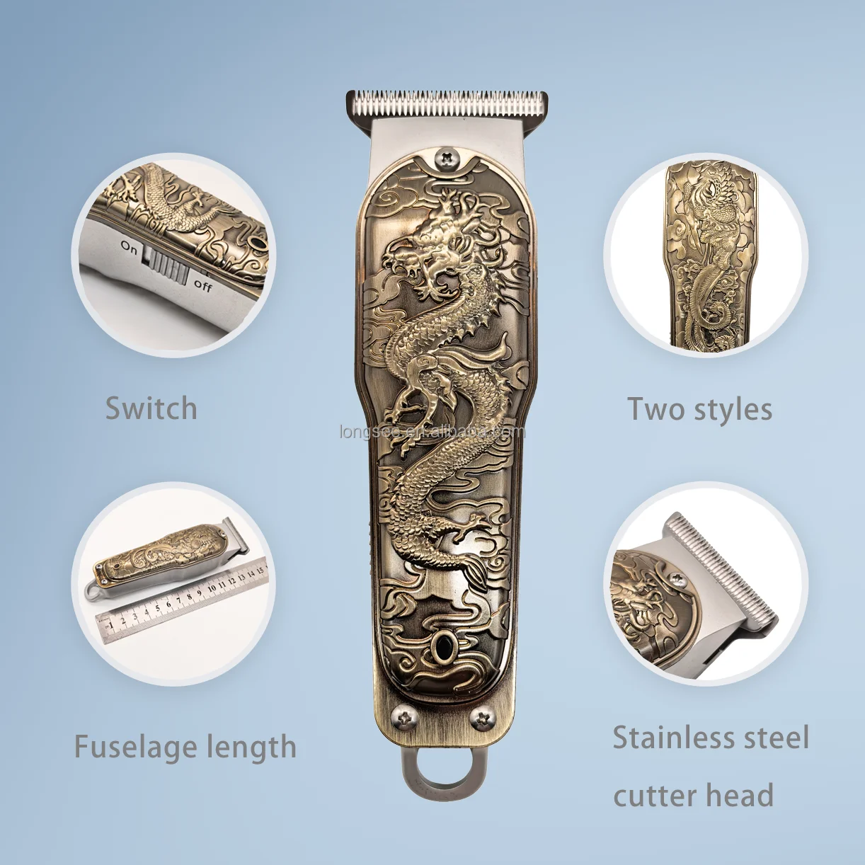 hot sell professional rechargeable clipper metal hair clipper men hair clippers machine cor vintage hair trimmers for barber men