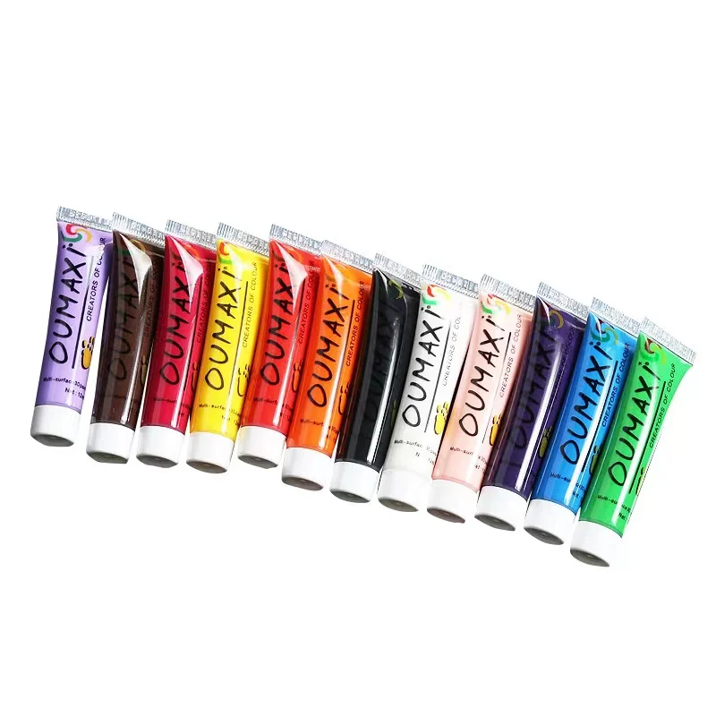 Professional Nail Art Acrylic Paint Set Acrylic Artistic Paint Tubes Plastic Tube Non-Toxic Acrylic Artist Paint For Nail Art