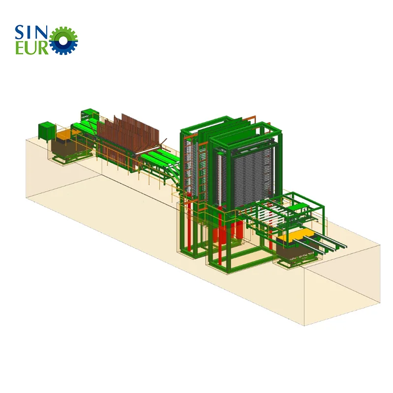 800T hydraulic plywood hot press 30 layers full automatic hot press with auto feeding system