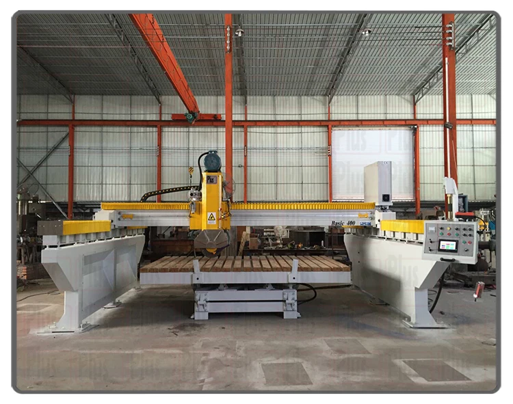 Basic600 Automation STONEPLUS Customization Stone Granite Quartz Cutting Machine With Worktable Tile 0-85 Degree