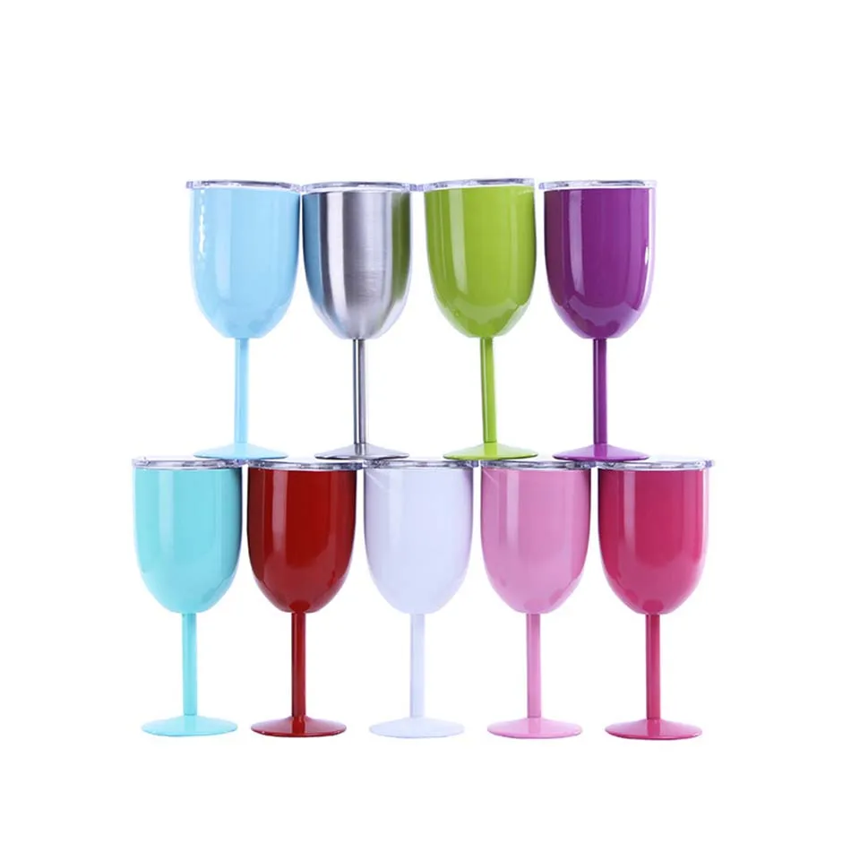 YIDING wine glass logo stainless steel wine goblet acero inoxidable copas de vino copas de acero con tapa inoxidable wholesale