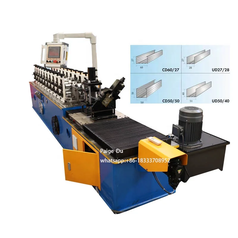 Stud and track U channel U runner channel roll forming machine for ceiling or drywall frame
