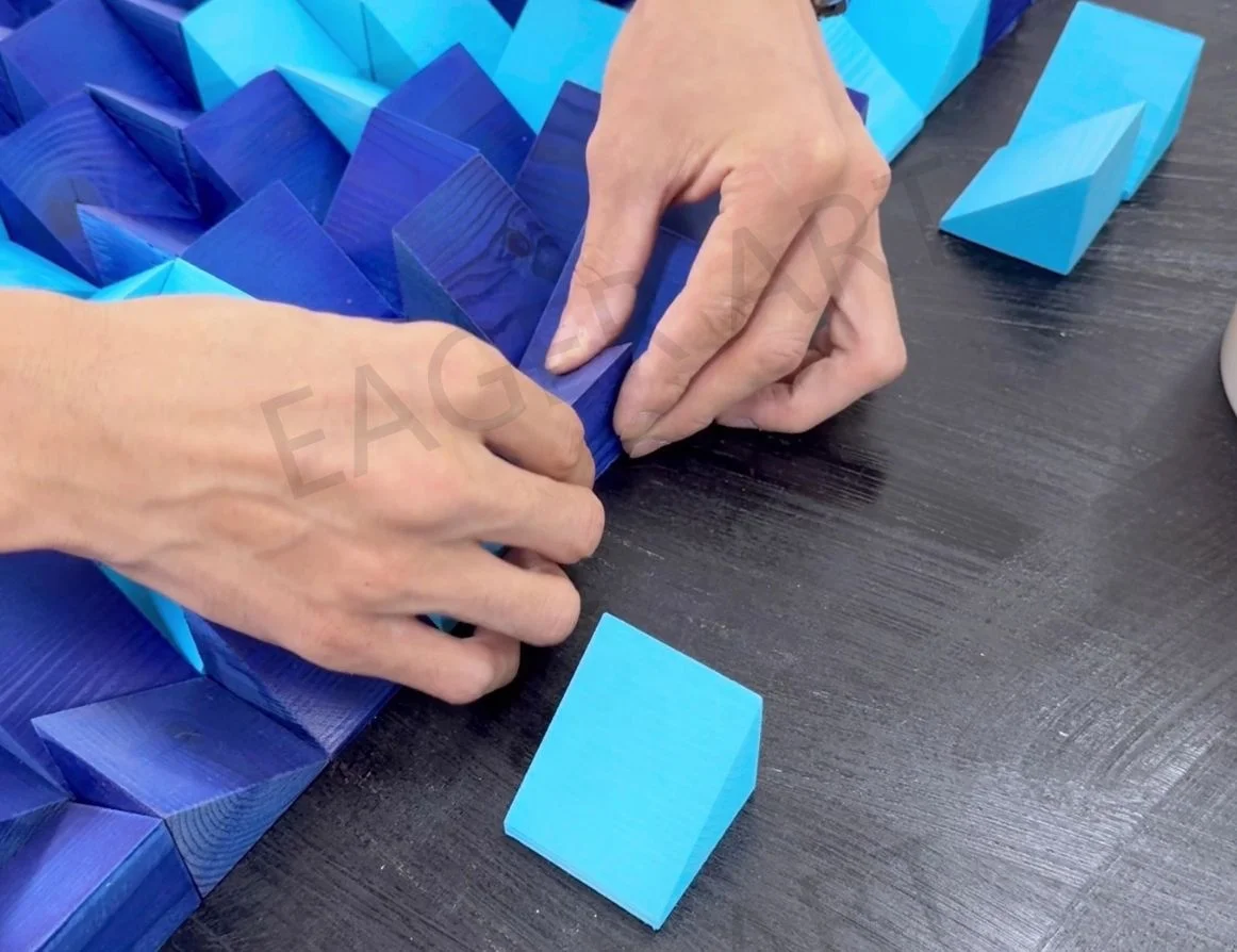 EagerArt Home Decor Large Masic Wood Carved Painting Abstract Artwork 3d Wooden Wall Art