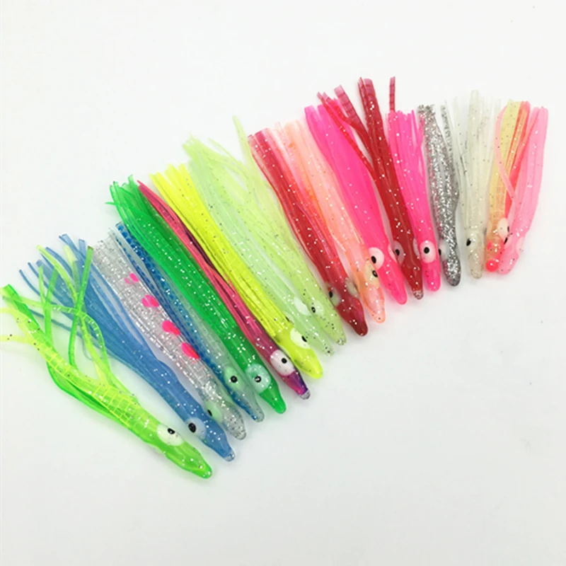 Luminous Needle-shaped Squid Skirts, Soft Octopus Baits Lure  Craft for Jigging Assist hooks Replacement octopus Rig squid