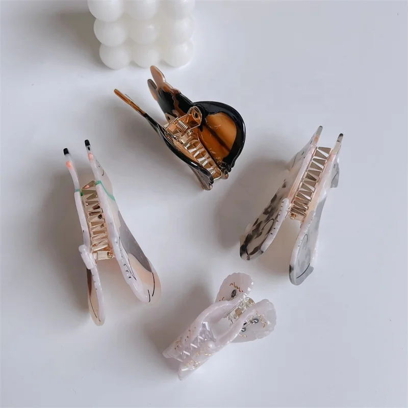 2022 ins ацетатные полые дизайнерские заколки для волос в форме собаки французские Мультяшные животные заколки для волос в форме собаки для женщин